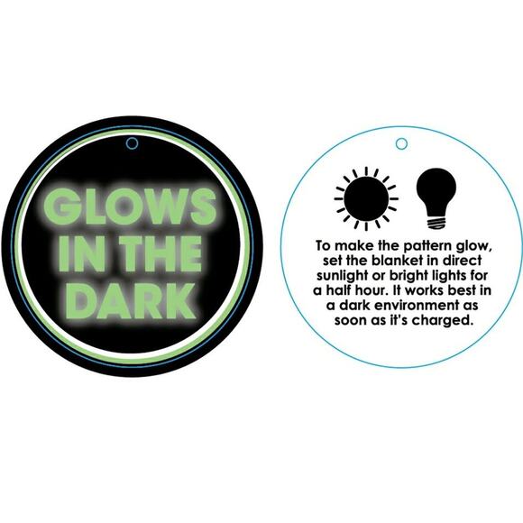 Your Zone Glow in the Dark Soft Ocean Mermaid 50" x 60" Large Warm Throw Blanket - Picture 6 of 7